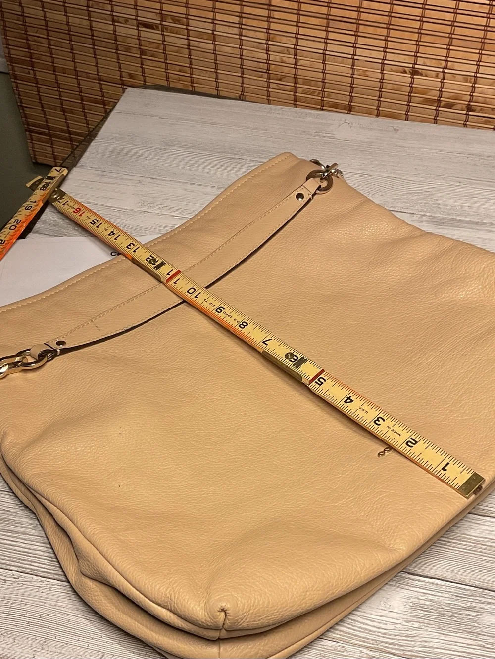 2013 27858 COACH MADISON PEBBLED LEATHER HOBO PURSE HANDBAG In TAN